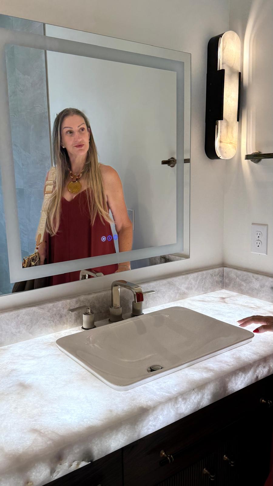 Backlit Feature Walls — Cristallo quartzite application