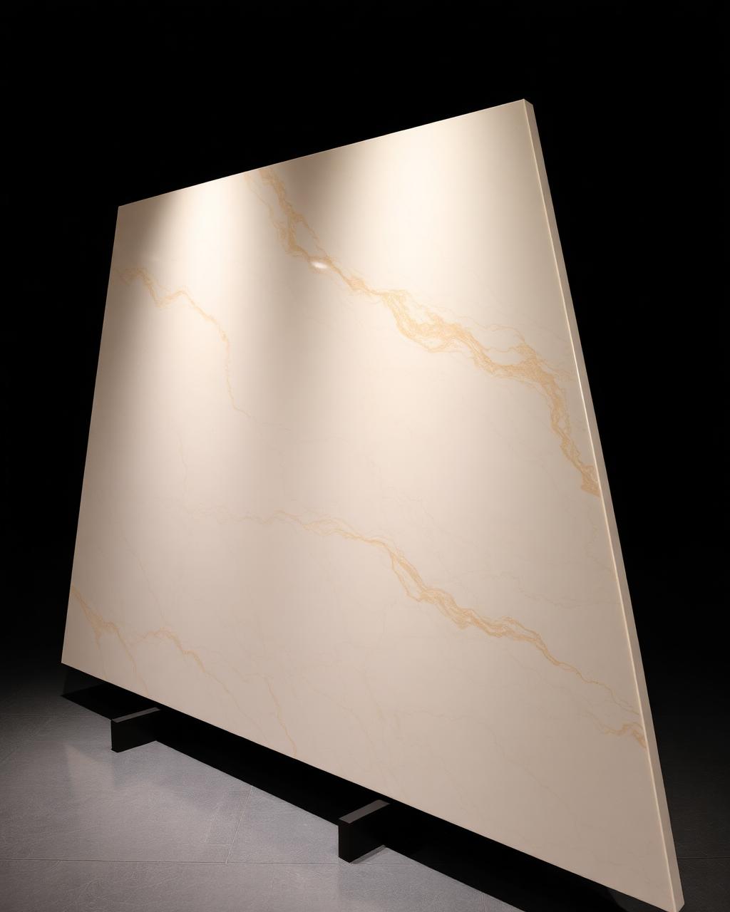 Quartz slab fabricated by Peak Stoneworkz in Utah